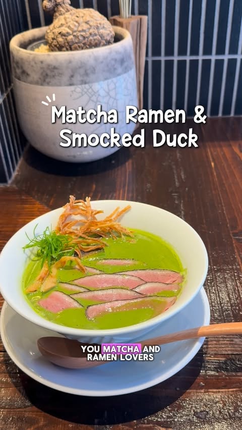 Instagram post by @can_dra_67 for PEPPER Likes. Caption reads: The only one Matcha Ramen in Tokyo 🍜 From....