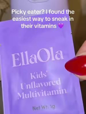 TikTok post by @.aktina for EllaOla. Caption reads: @EllaOla makes vitamins a little easier with my....