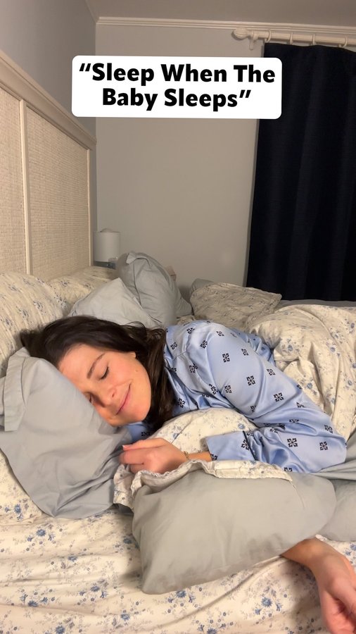 Instagram post by @shannonfiedler13 for Mattress Firm. Caption reads: Any new parent has heard — and hated — the phrase....