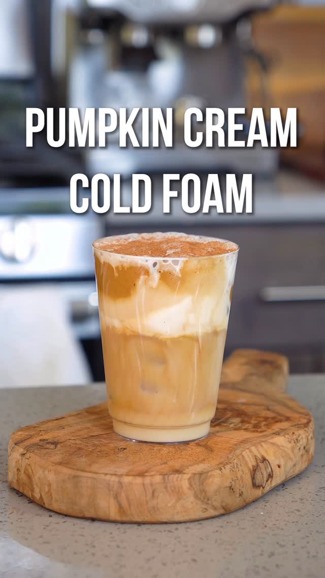 Instagram post by @themacrobarista for Chinet. Caption reads: Pumpkin Cold Foam Latte
~~~~~Approximate....