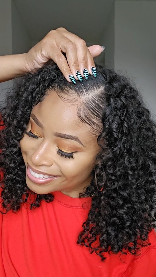 Instagram post by @thechicnatural for Curlsqueen. Caption reads: • DIY Full Curly Sew-In w/ Minimal Leave Out!

I....