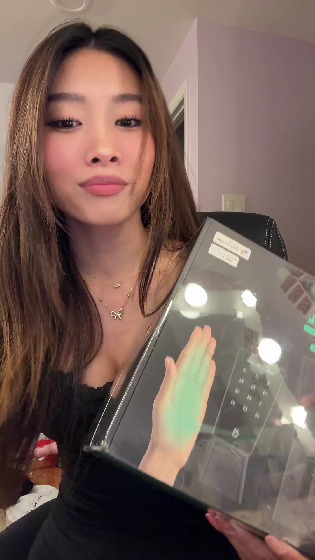 TikTok post by @tiltedtiramisu for Wyze. Caption reads: [...] cuz i forgot my key and nobody home… @Wyze....