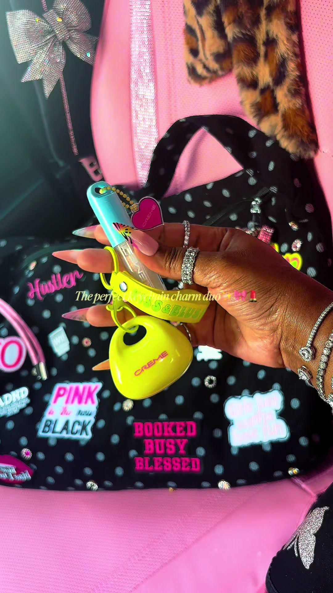 TikTok post by an influencer for The Crème Shop. Caption reads: Love this duo from @The Crème shop! 🤭💕....