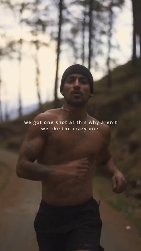Instagram post by @iharshitgururani for Wellbeing Nutrition. Caption reads: I never liked easy. #Ad for @wellbeing.nutrition .....