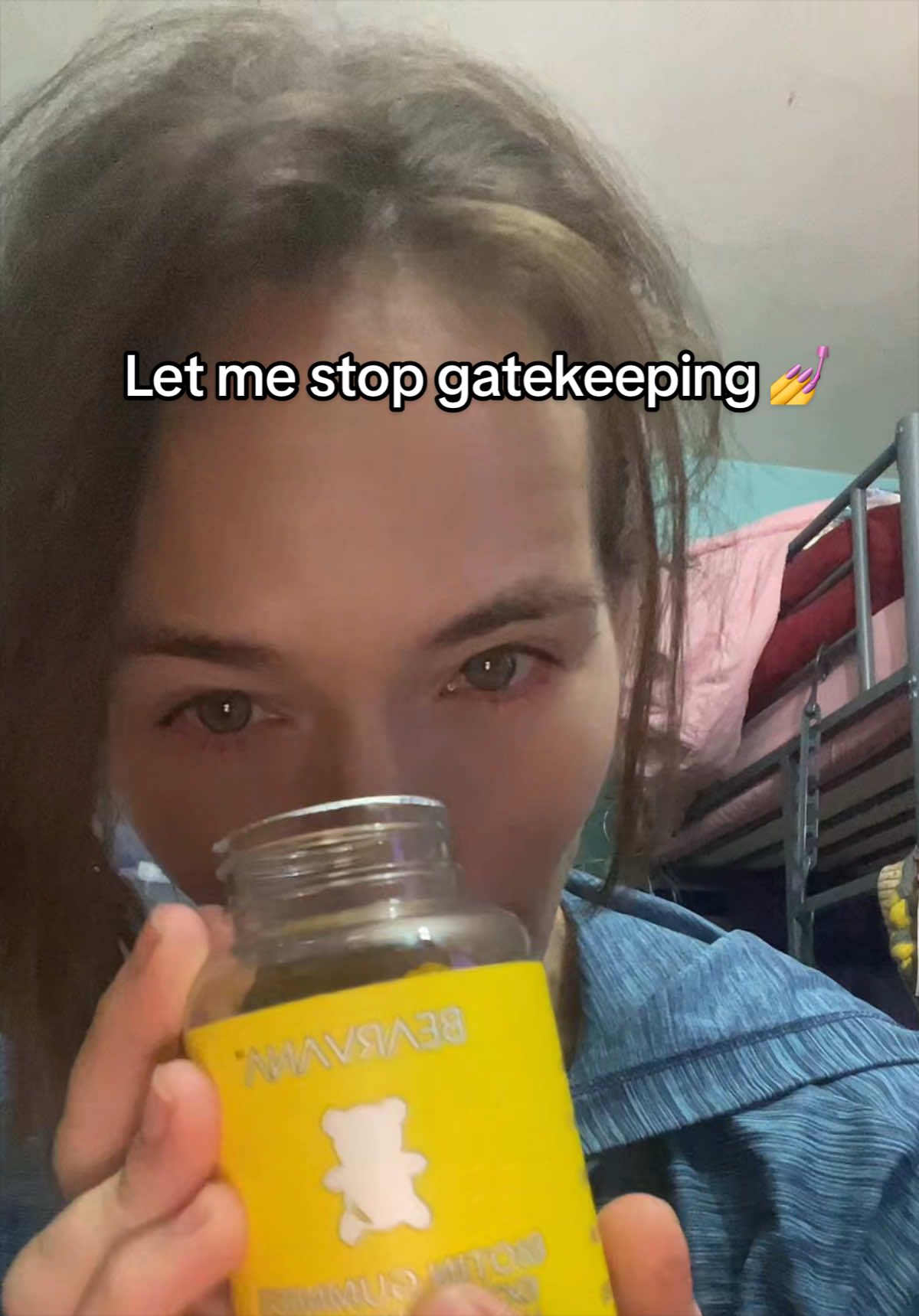 TikTok post by @taybaybee69 for Bearvana. Caption reads: [...] skin and nails, pineapple flavor 💅....