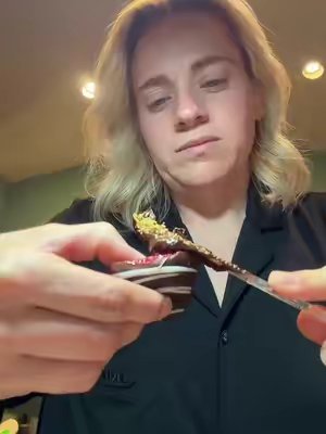 TikTok post by @em_mrosesnacks for CHOCBOX. Caption reads: [...] a sweet treat. And this always hits @CHOCBOX....