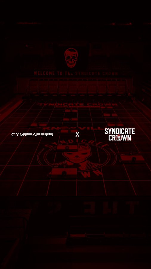 Instagram post by @syndicatecrown for Gymreapers. Caption reads: [...] with purpose. Syndicate Crown is next.....