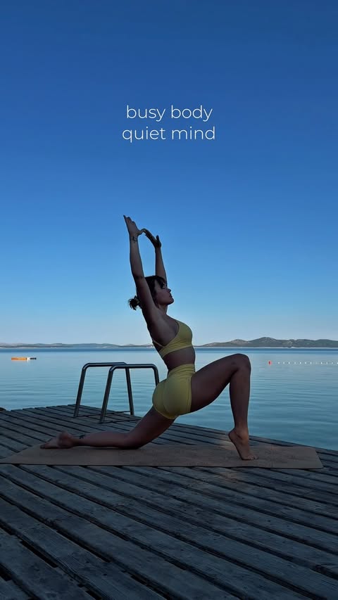 Instagram post by @laura.skvorc for SWYbrand. Caption reads: Breathe💫 #swy #swybrand #yoga #yogagirl Oglas za....