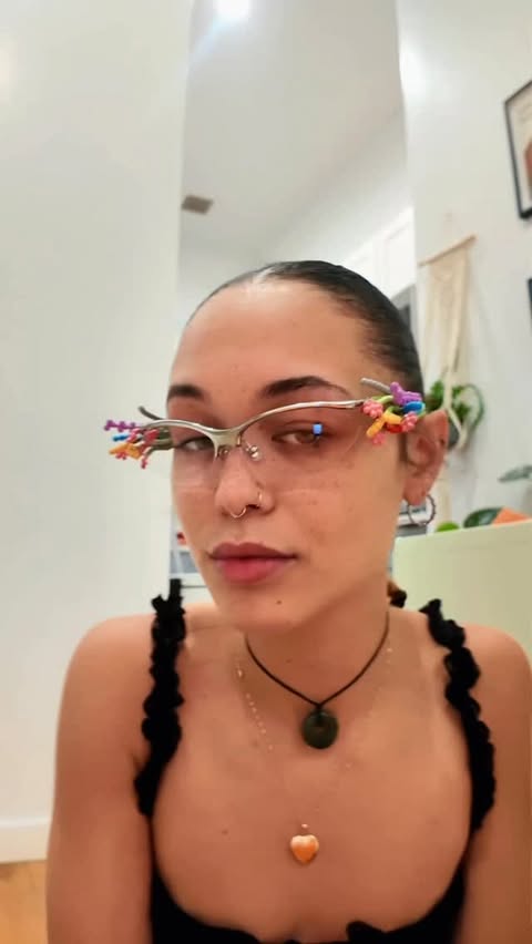 Instagram post by @devynwinkler for GENTLE MONSTER. Caption reads: A @gentlemonster UNBOXING📦🧚💗
I actually love....