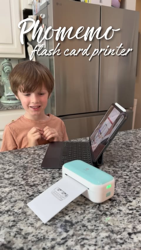 Instagram post by @quads_and_wyatt for Phomemo. Caption reads: [...] have to be stressful with the new Phomemo....