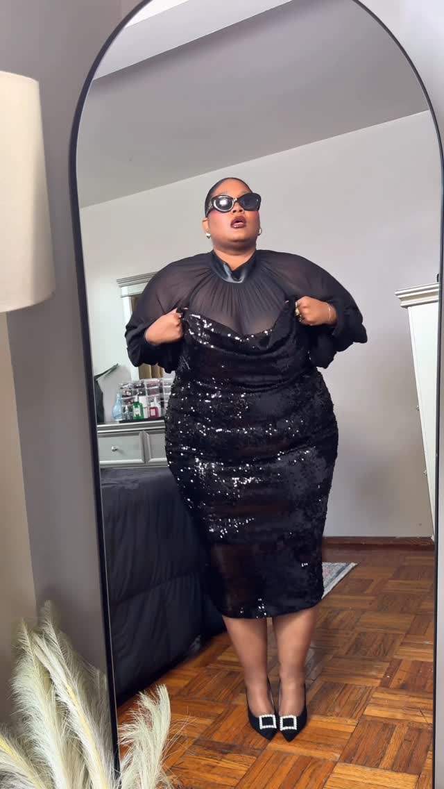 Instagram post by @rubeiriplus for ELOQUII. Caption reads: Holiday moodboard for the plus-size/curvy girlies.....