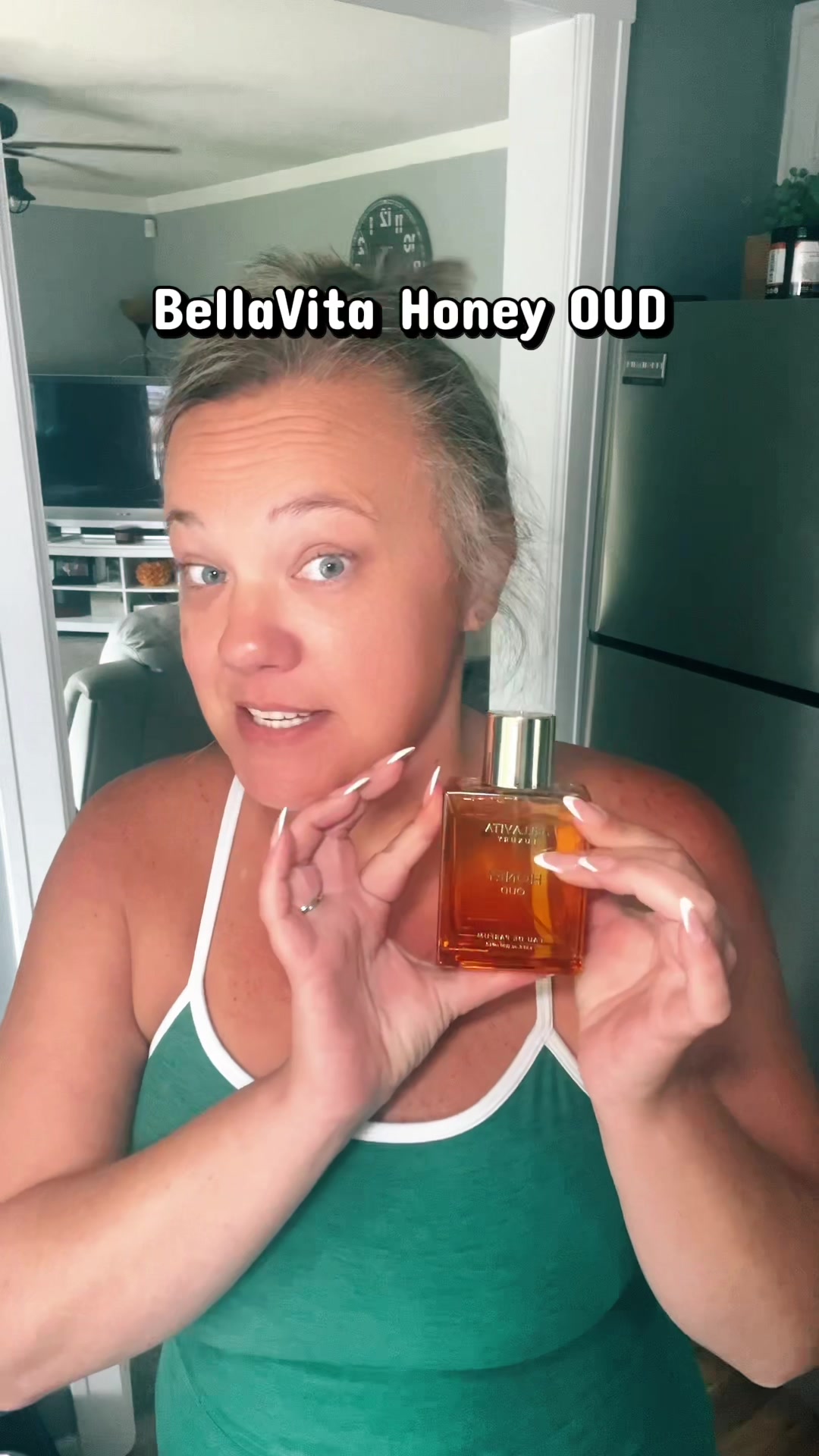 TikTok post by @momwithmanyhats03 for Mavwicks Fragrances. Caption reads: [...] #musthaves #FYP @BellaVitashop @Mavwicks....