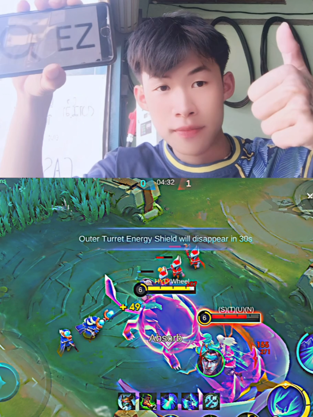 TikTok post by @kaixoboyofficial for MLBB TOP CREATION. Caption reads: [...] #mcc_0812mm26 #capcut_editors_bd @MLBB TOP....