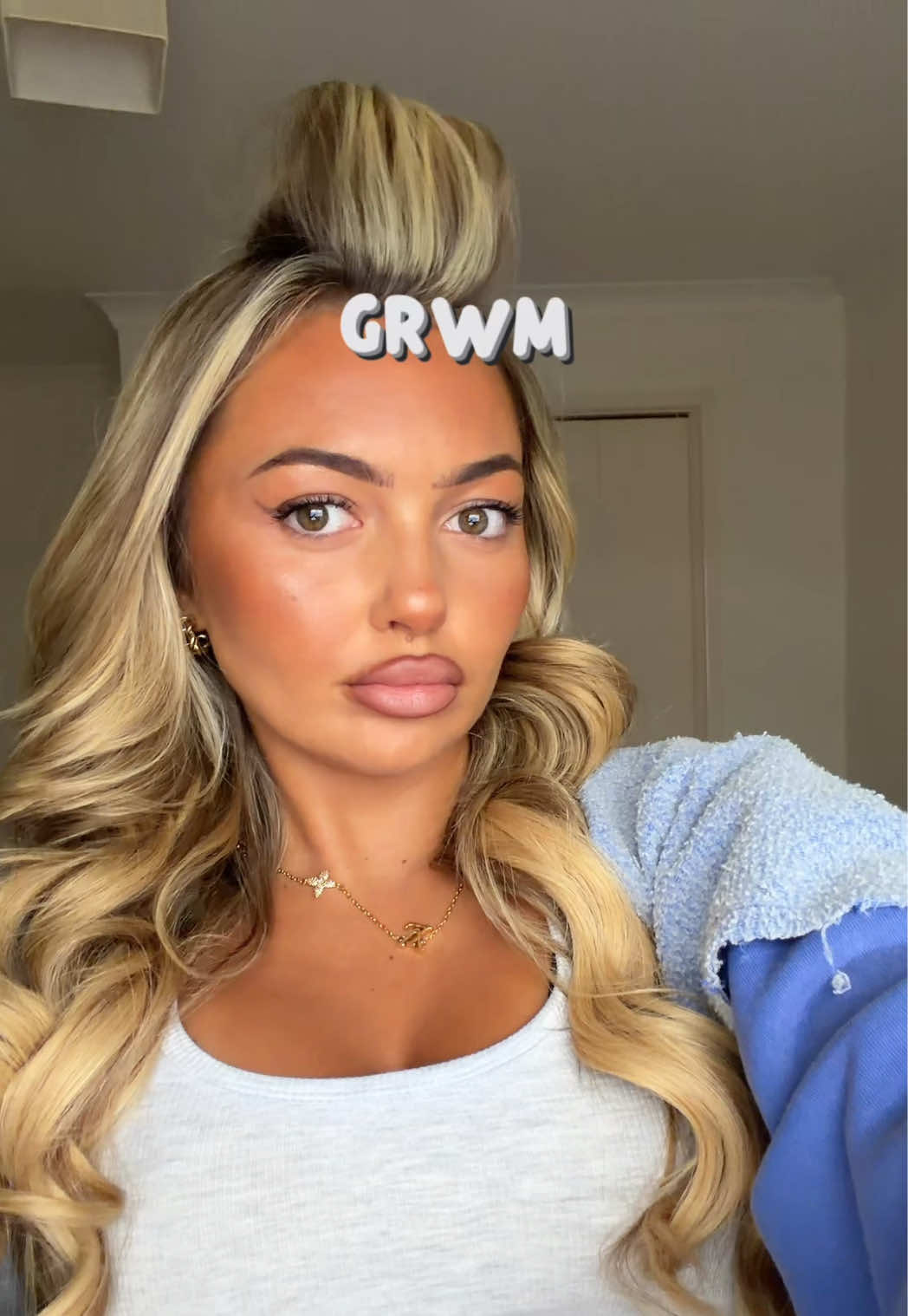 TikTok post by @lilgrimz for Doll Beauty. Caption reads: [...] Cosmetics @Huda Beauty @MAC Cosmetics @Doll....