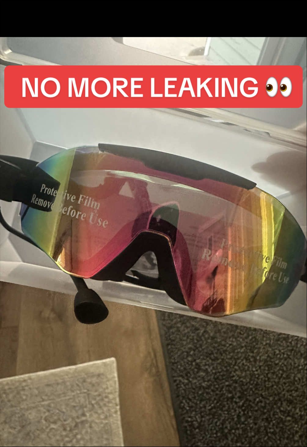 TikTok post by @kathyandkiddos for Viyawise US. Caption reads: [...] swim gear wide view goggles for kids....
