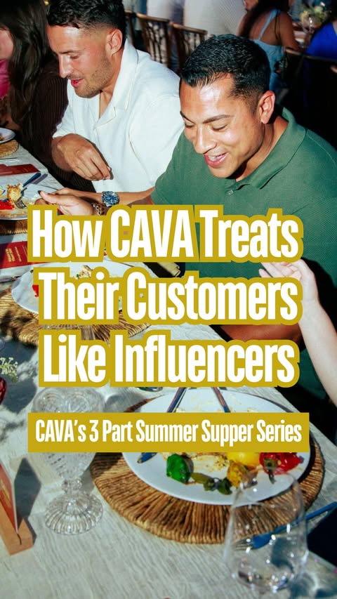Instagram post by @thebrandblueprint_ for CAVA. Caption reads: CAVA just broke the customer loyalty playbook.....