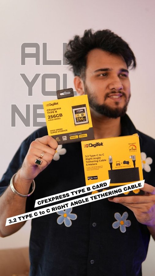 Instagram post by @saivaid for Digitek. Caption reads: Camera fast, par transfer slow? 😏
Time for a....