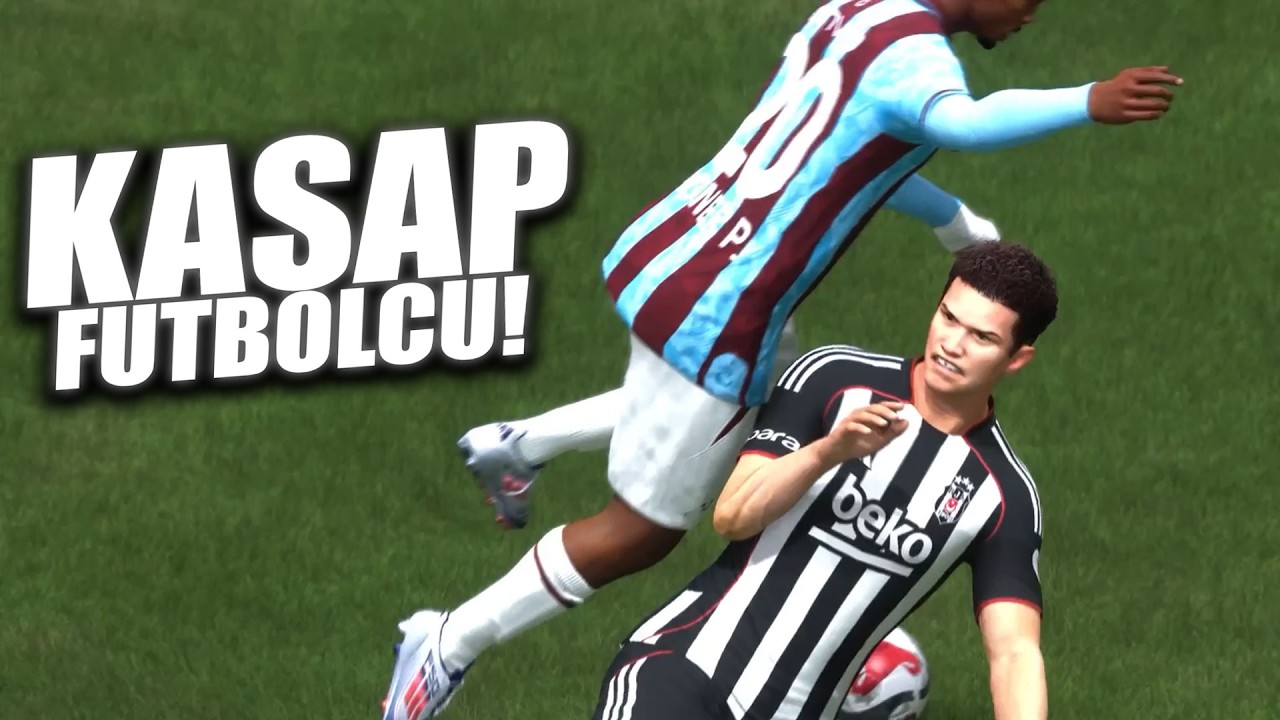 YouTube post by @EnisKirazogluvideolar for Vodafone. Caption reads: A PLAYER'S CAREER WATCHED BY REFEREES! FC 26 LONG....