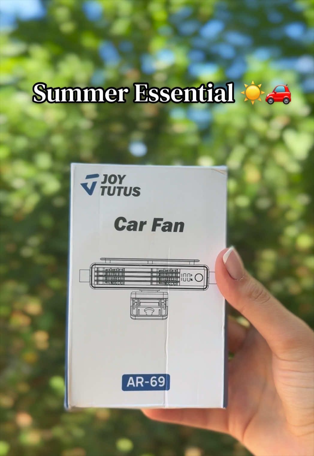 TikTok post by @_m.alexander for JoyTutus. Caption reads: [...] the backseat cool all summer long ☀️🚗....