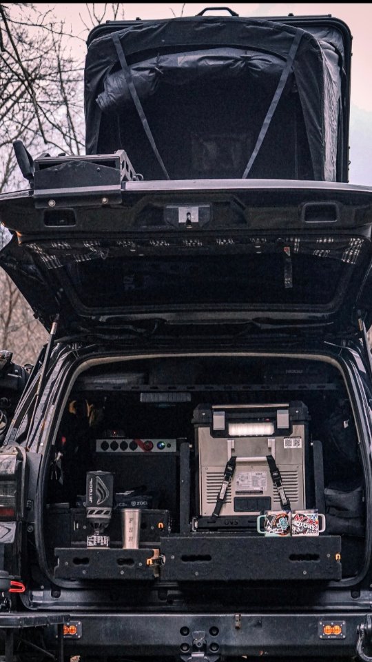 Instagram post by @darkrnr for Jetboil. Caption reads: @wheelsfeelsusa Cargo drawer breakdown:
Two....