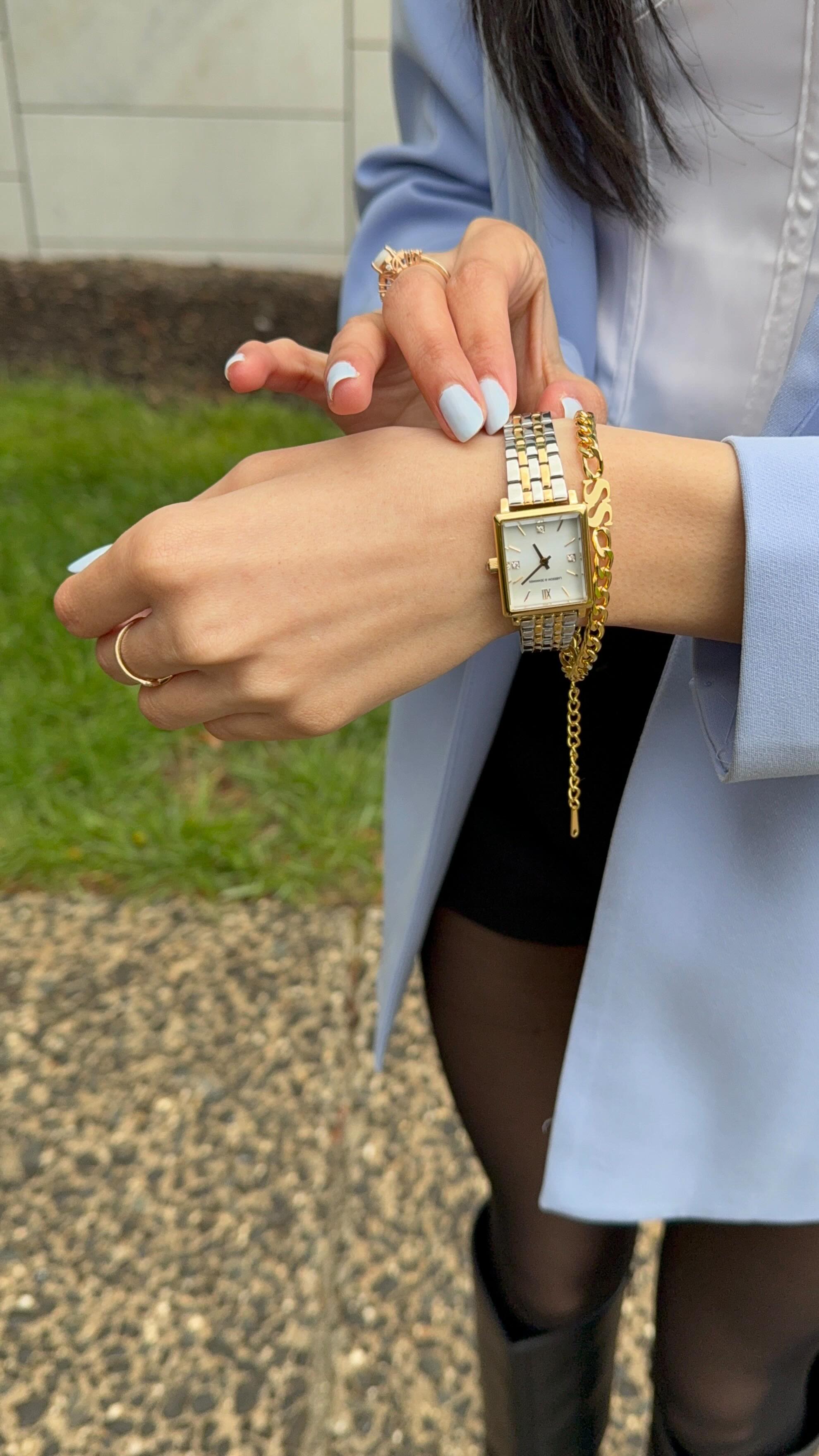 Instagram post by @singhindreams for Larsson & Jennings. Caption reads: [...] / watch and bracelet from @larssonjennings,....