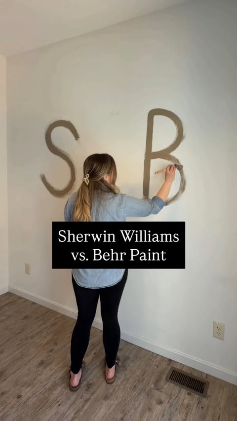 Instagram post by @therenegadehome for BEHR Paint. Caption reads: The results 😮😮🤯 Huge shoutout to @behrpaint for....