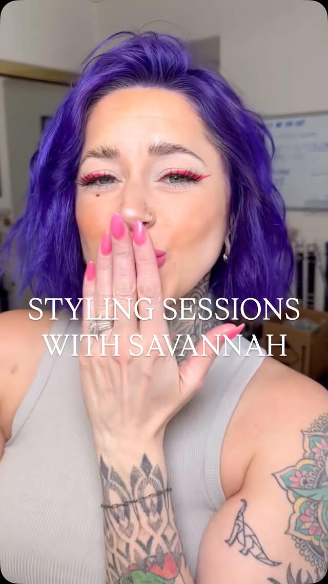 Instagram post by @savannahraehair for ERGO Styling Tools. Caption reads: [...] Your people are out there. ✨....