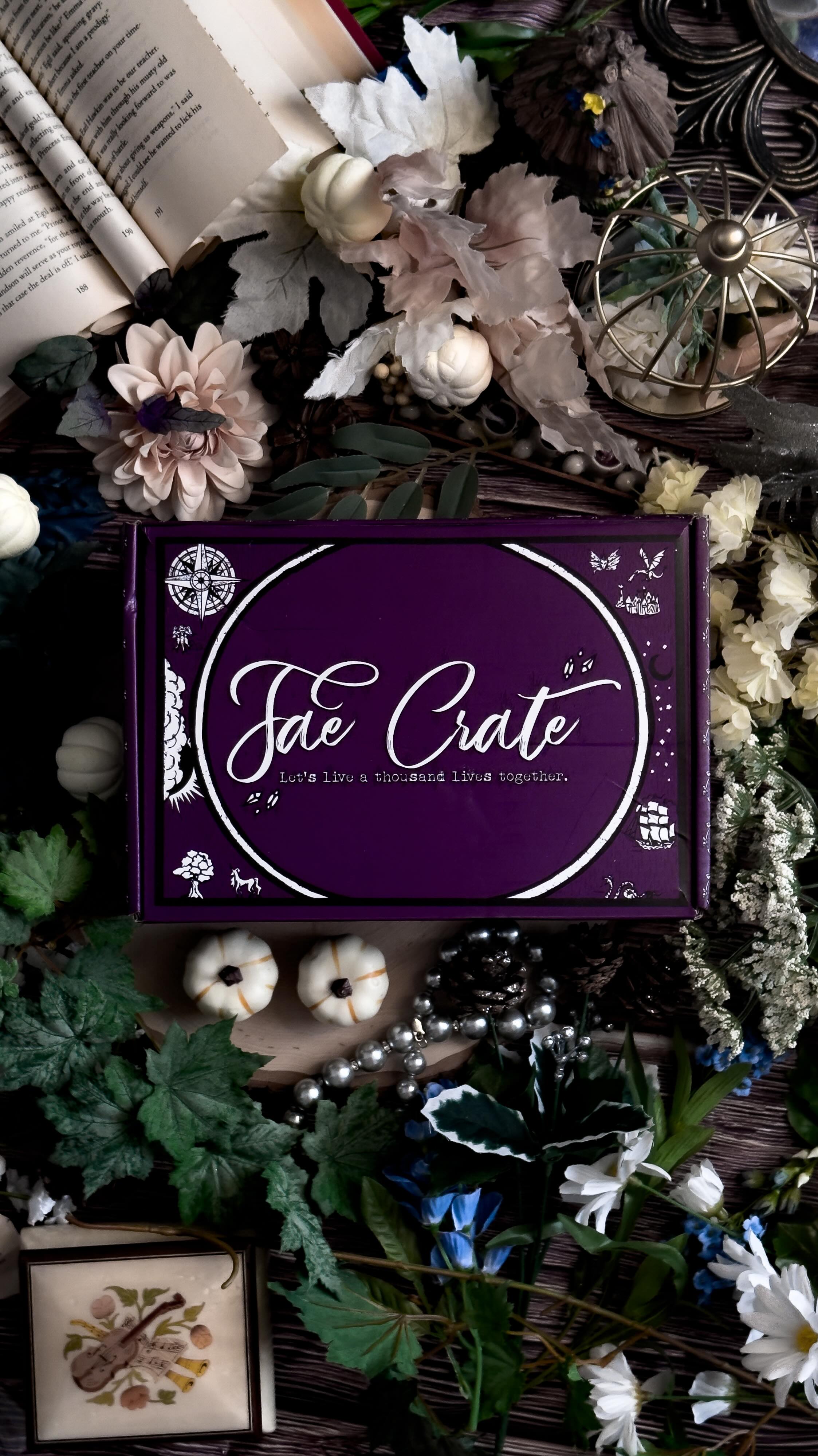 Instagram post by @jbooksndreams for Fae Crate. Caption reads: 💜 @faecrate June Unboxing!! 💜 ✨ What’s your....