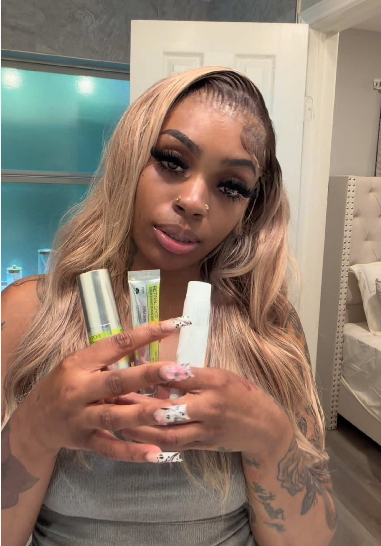 TikTok post by an influencer for celimax. Caption reads: Watch My Face Transform😍✨ @celimax.global....