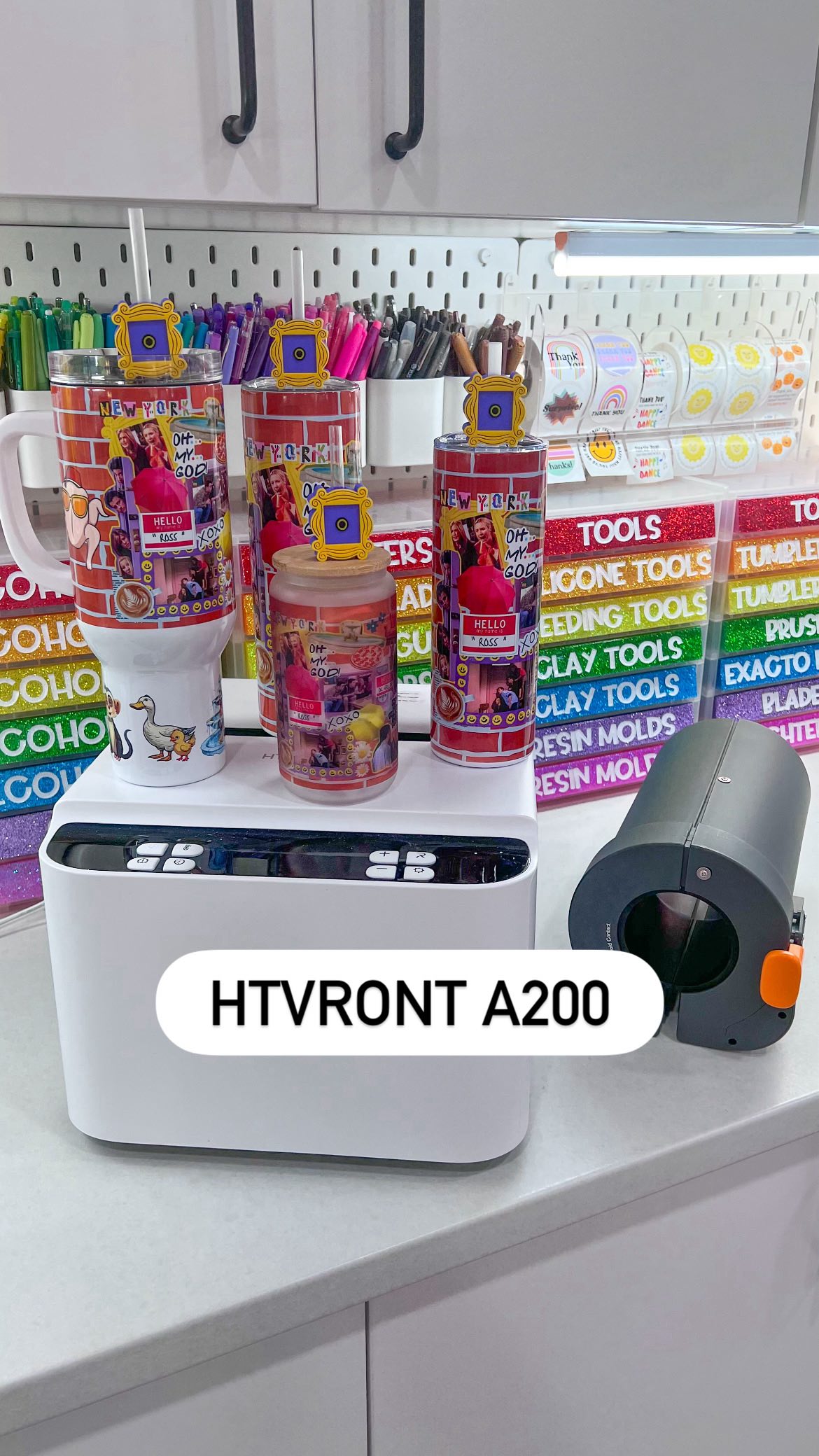 Instagram post by @teachovertherainbow for HTVRONT. Caption reads: @htvront A200
•
To shop the HTVRONT A200 Auto....