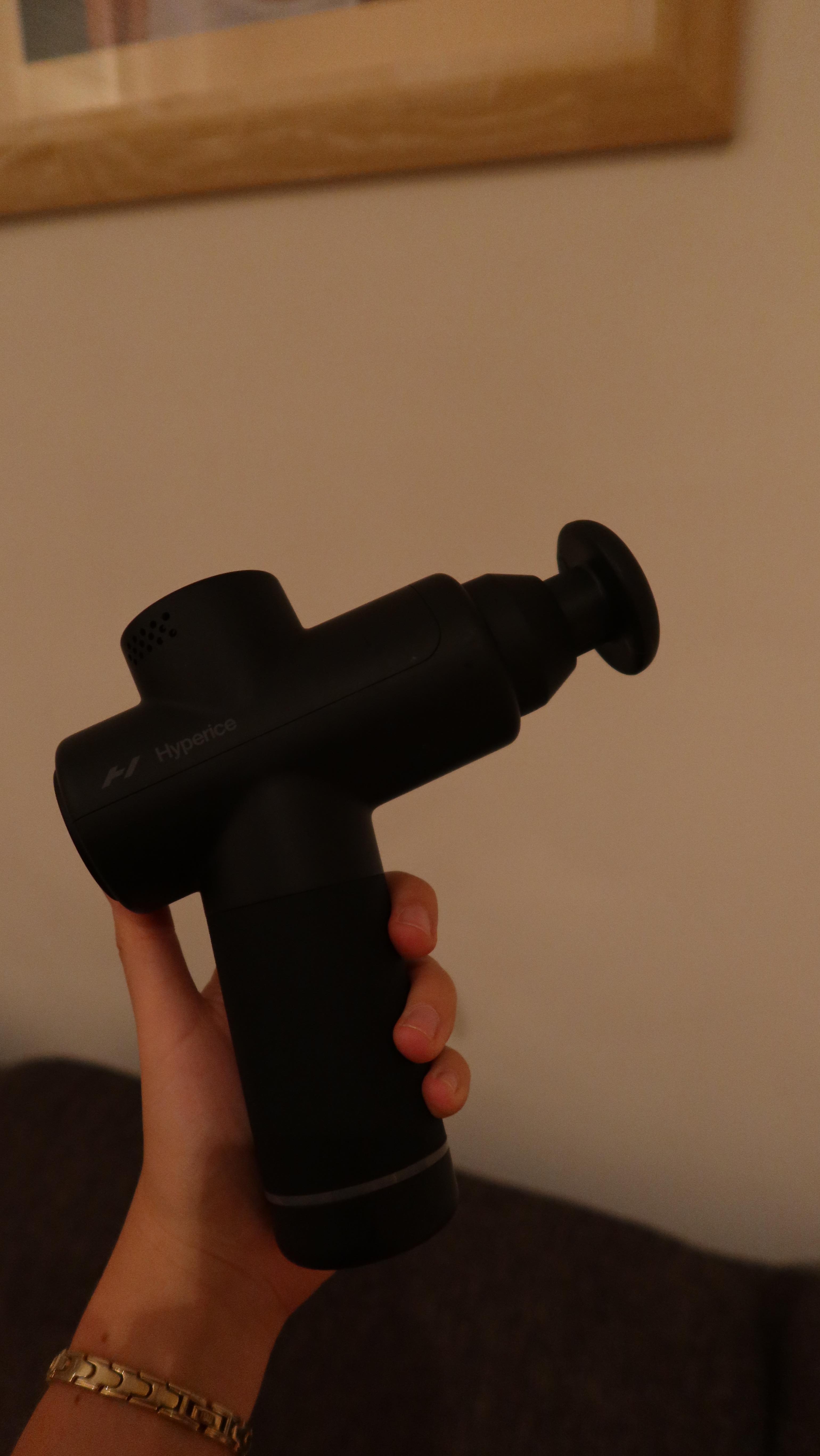 Instagram post by @noemilouisaaa for Hyperice. Caption reads: my massage gun has been such a game changer....