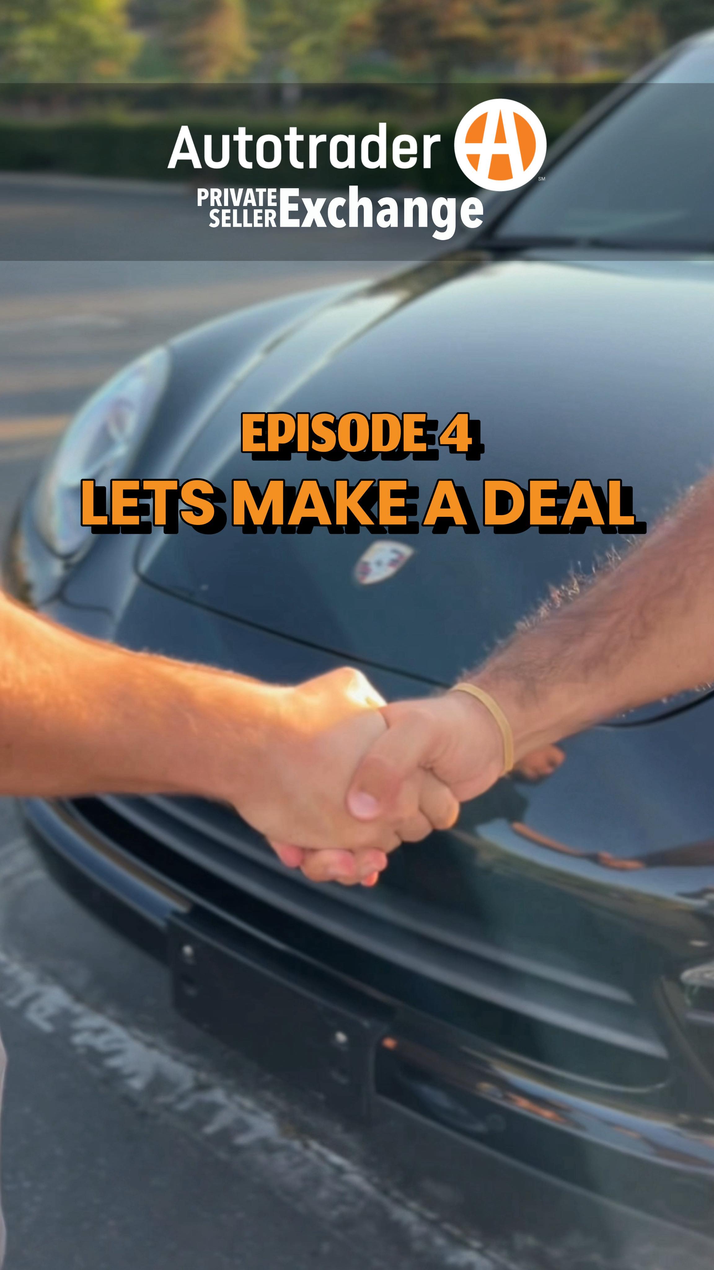 Instagram post by @typicalstevenn for Autotrader. Caption reads: LET’S MAKE A DEAL‼️ EP4 - Car Buying w/ Private....