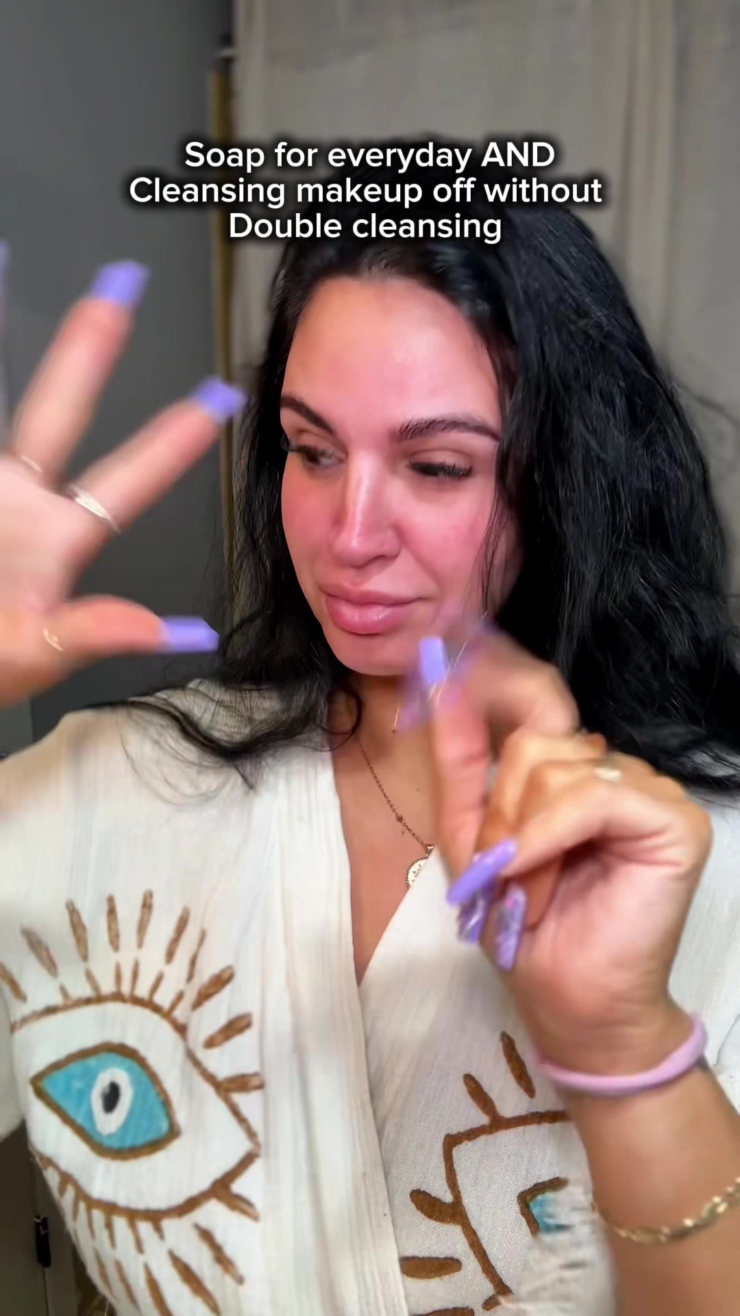 TikTok post by @itssmarij for Siot US. Caption reads: No double cleansing makeup off is what sold me!....
