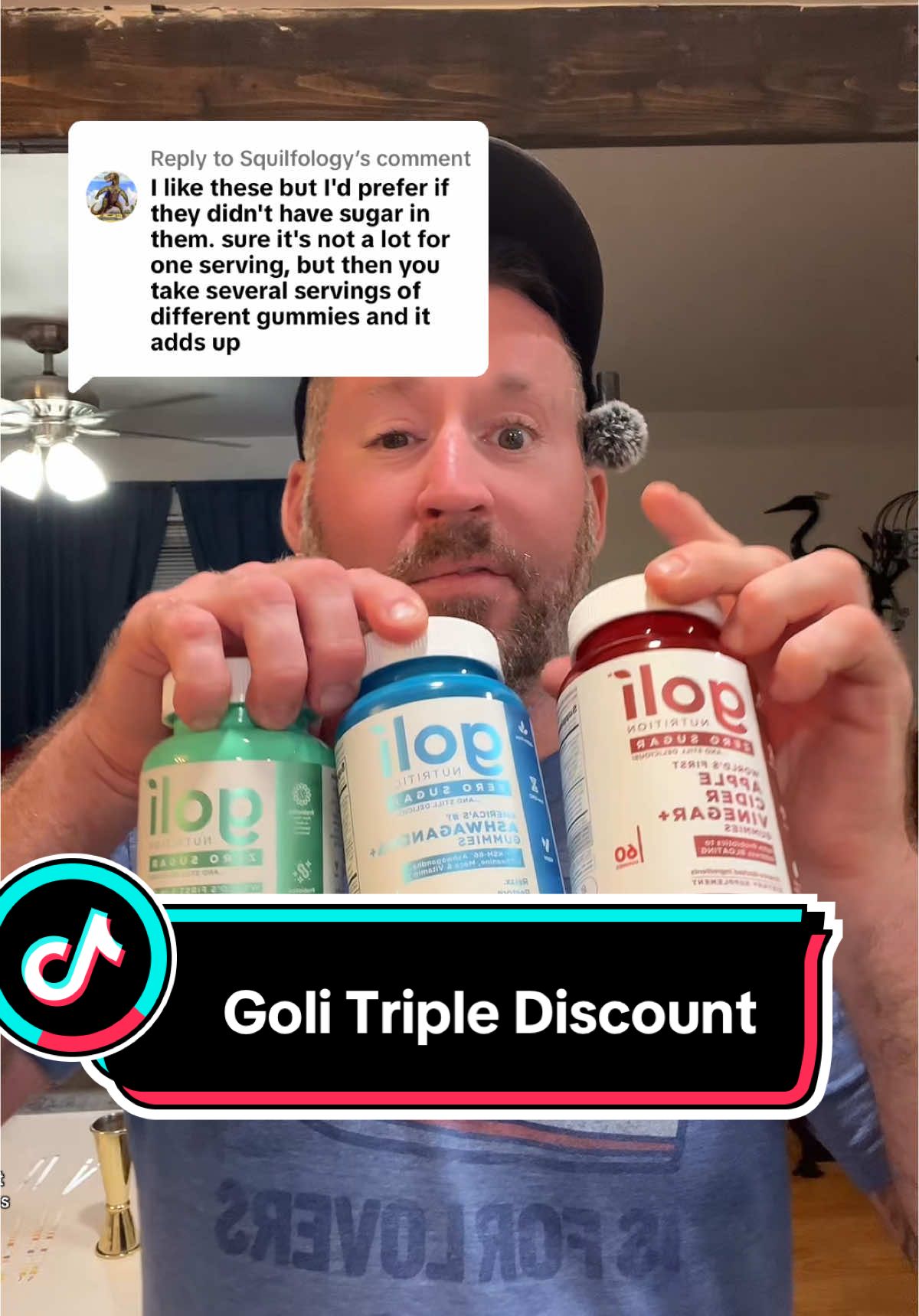 TikTok post by @thedangone for Goli. Caption reads: Replying to @Squilfology New @Goli® Nutrition....