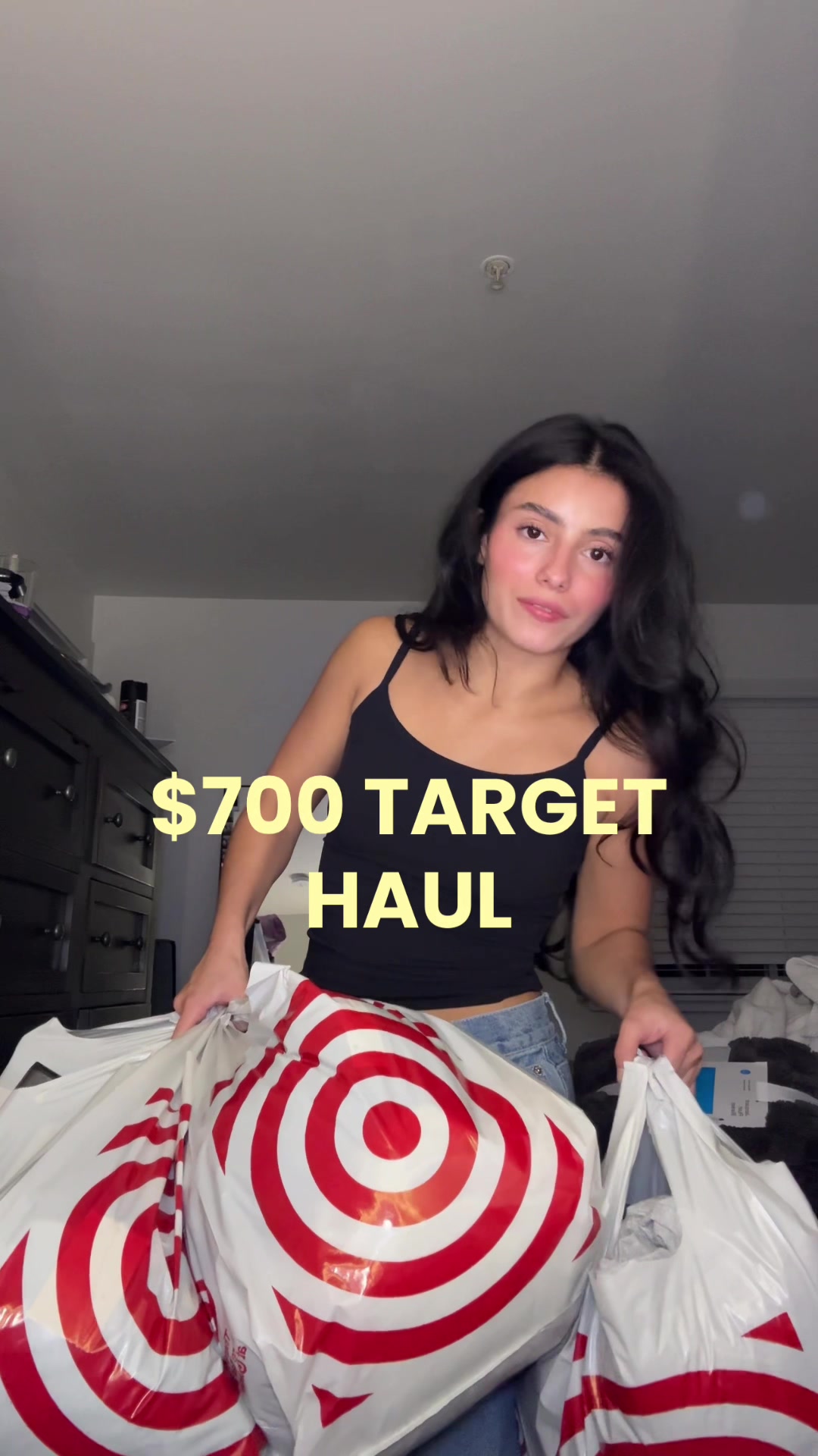TikTok post by @mynameisntmanny for Lemme. Caption reads: $700 target haul full of goodies like @lemme &....
