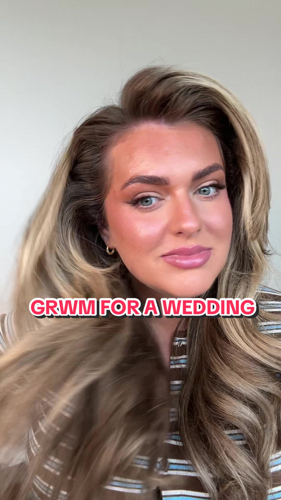 TikTok post by @lifewithlivs for Color Wow Hair. Caption reads: Buckle up! It’s a long one, GRWM for a wedding....