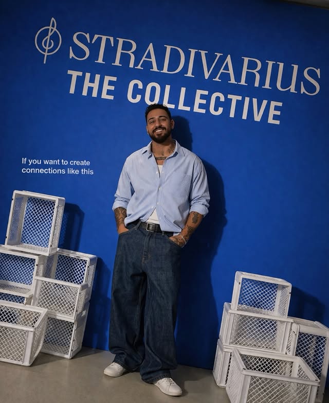 Instagram post by @alpbaran.unlu for Stradivarius. Caption reads: [...] giyinmek degil, kendini ifade etmek.....