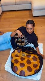 Instagram post by @brittneyelena for Chips Ahoy!. Caption reads: [...] 🍪 x bigsean Don Life merch from @chipsahoy!....