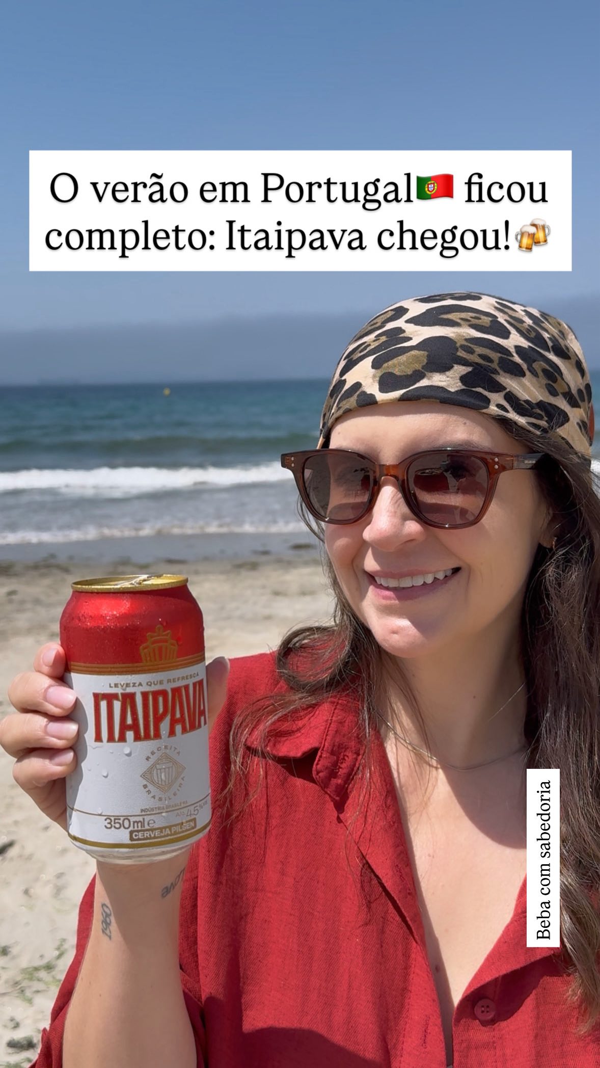 Instagram post by @talittasuescun for Itaipava. Caption reads: ☀️🇵🇹 Verão em Portugal é incrível… mas agora....