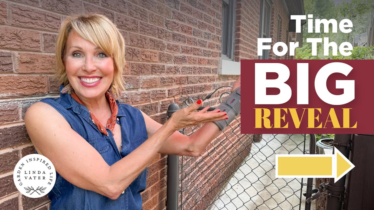 YouTube post by @LindaVater for Zazzle. Caption reads: Watch My Big Garden Reveal 🌿.