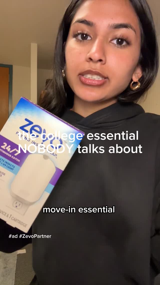 Instagram post by @fatimahs.guide for Zevo. Caption reads: #ad #ZevoPartner the No.1 college essential that....