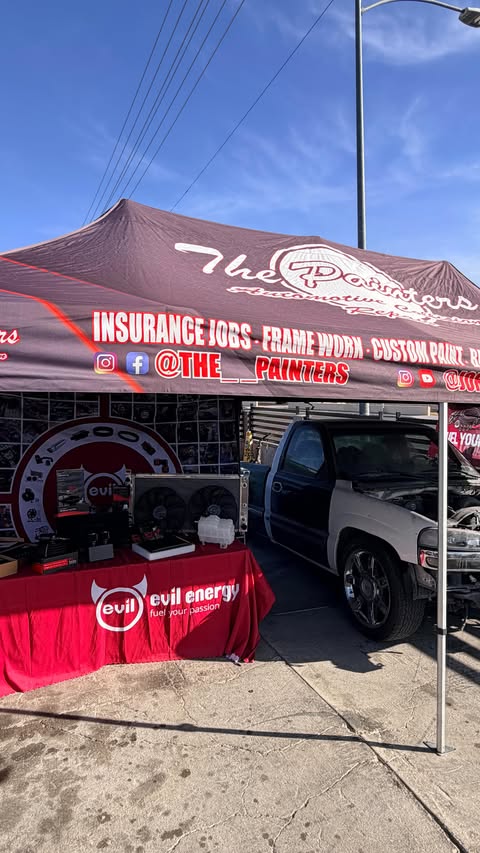 Instagram post by @johnny.lsx for EVIL ENERGY. Caption reads: Proud to announce a full sponsorship & partnership....